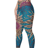 Tribal Marks Ankara Fire Print Stretch Leggings