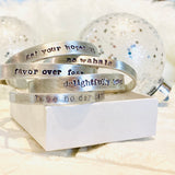 Inspired Statement Metal Stamped Cuff Bracelet Bangle