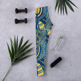 Flat Lay View of the Vintage Shaperoot Ankara Print Leggings - Tribal Marks - Identity, Truth and Culture Lifestyle Brand