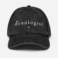 Tribal Marks Doxologist vintage twill cap in black