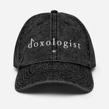 Tribal Marks Doxologist vintage twill cap in black