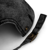 Tribal Marks Doxologist vintage twill cap in black snap detail