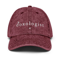 Tribal Marks Doxologist vintage twill cap in maroon