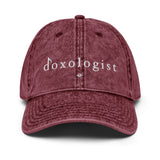 Tribal Marks Doxologist vintage twill cap in maroon