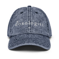 Tribal Marks Doxologist vintage twill cap in navy