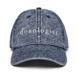 Tribal Marks Doxologist vintage twill cap in navy