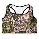 Front view cut out of Tribal Marks' NEW The Proverb Ankara Padded Sports Bra