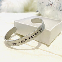 Get Your Hopes Up Metal Stamped Cuff