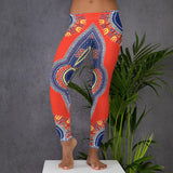 Lifestyle Front View of African Angelina Print Dashiki Leggings - Tribal Marks - identity, truth and culture lifestyle brand