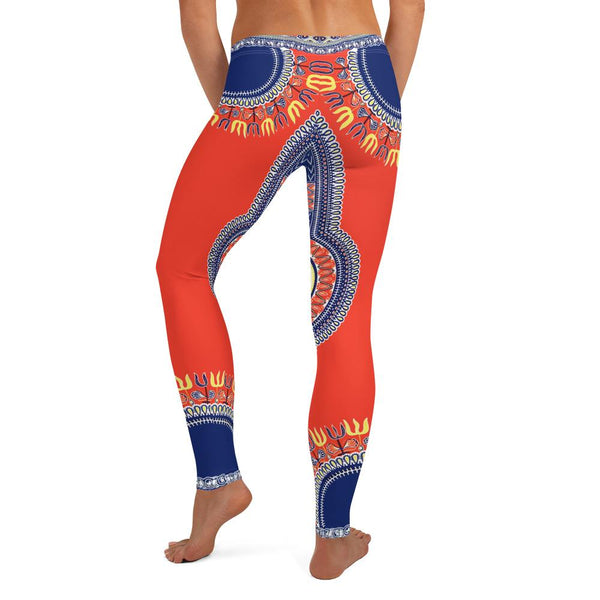 African Angelina Print Dashiki Leggings Back View - Tribal Marks - identity, truth and culture lifestyle brand