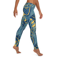 Right Side View of the Vintage Shaperoot Ankara Print Leggings - Tribal Marks - Identity, Truth and Culture Lifestyle Brand