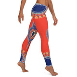 Right Side View of African Angelina Print Dashiki Leggings - Tribal Marks - identity, truth and culture lifestyle brand