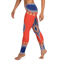 Left Side View of African Angelina Print Dashiki Leggings - Tribal Marks - identity, truth and culture lifestyle brand