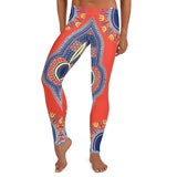 Front View of African Angelina Print Dashiki Leggings - Tribal Marks - identity, truth and culture lifestyle brand